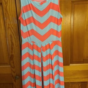 Pink/mint green dress, M/L